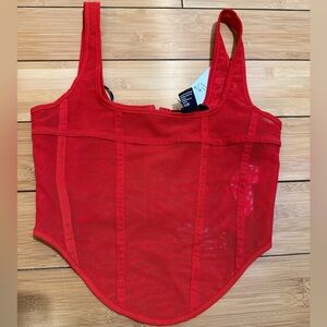 Red knit top/bustier - Forever 21